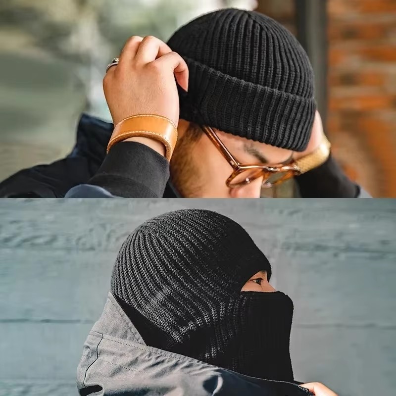 Muffler Men Wool - Männer Winter Skullies Beanies Hüte Für