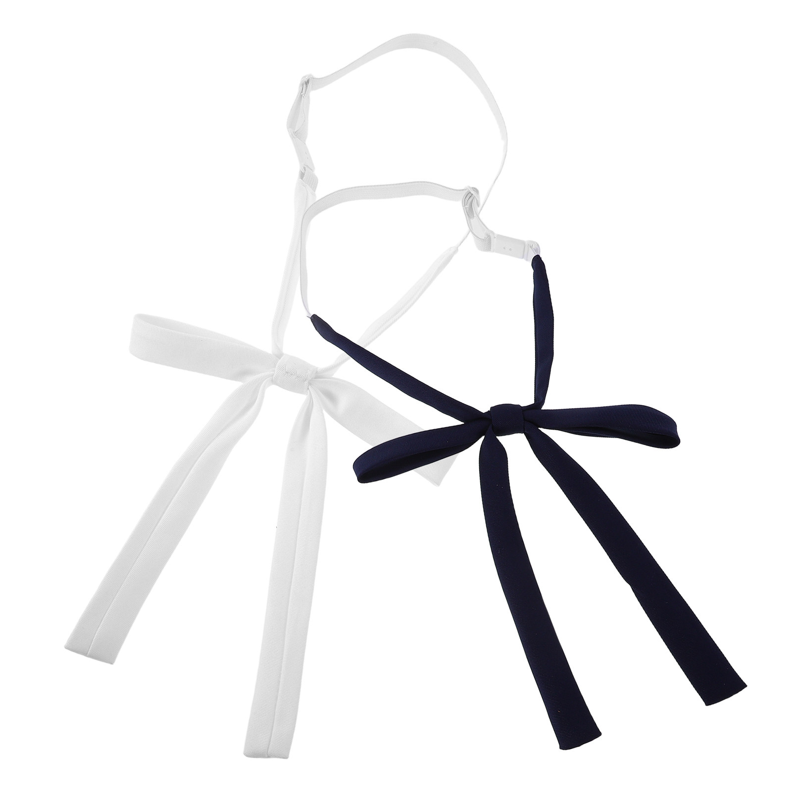 Bow Tie Pre Tied - 2 Stück Damen-Schleifenkrawatte im japanischen Uniformstil,