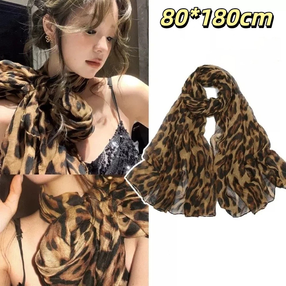 Face Scarf Mask - Neuer weicher Schal mit Leopardenmuster, dünner