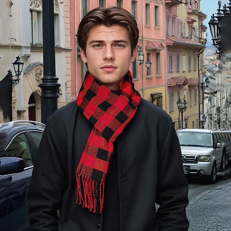 Neue Design Plaid Kaschmir Sch – Muffler Men Wool Bewertung und Preis